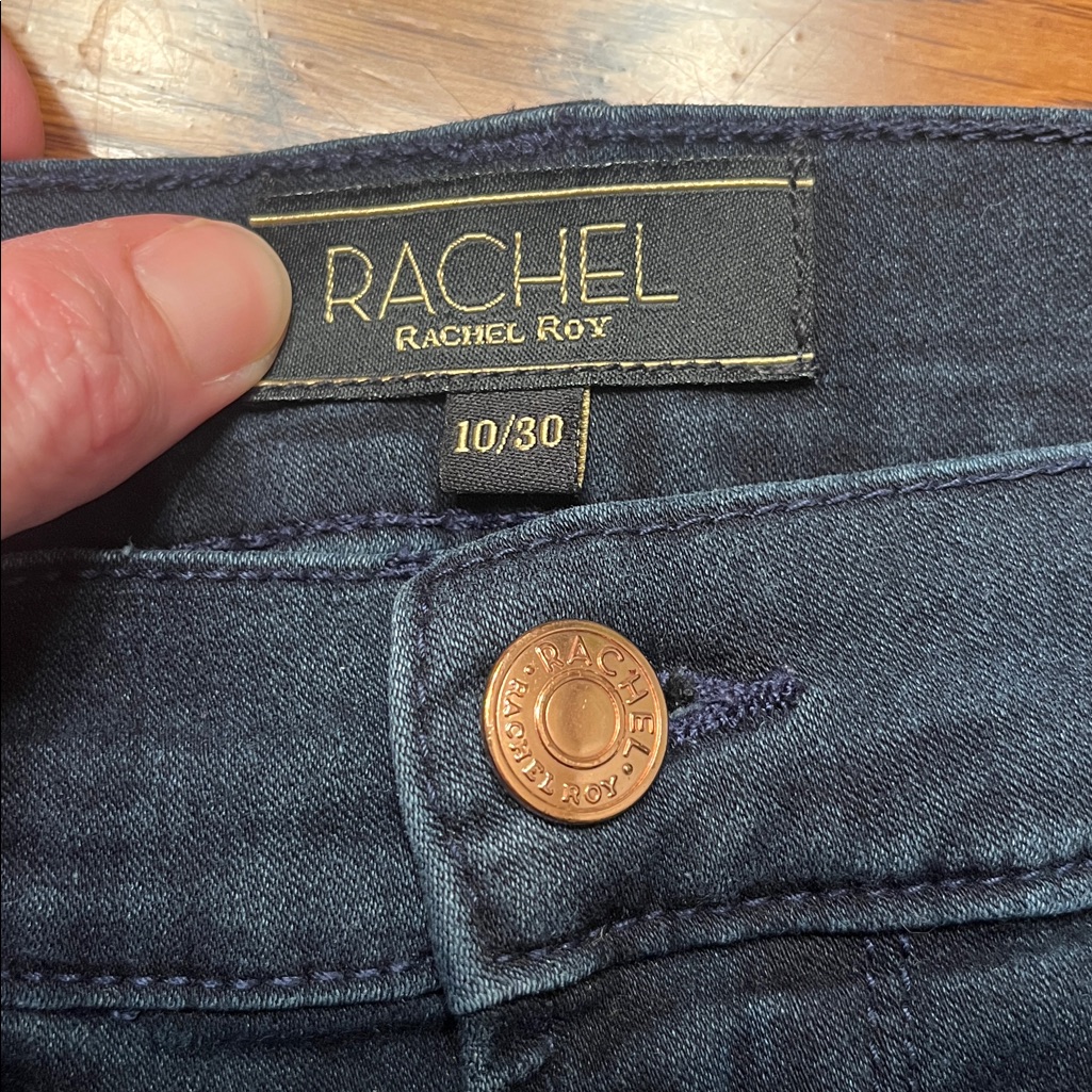Rachel Roy Skinny Jeans Size 10/30r Dark Blue Denim